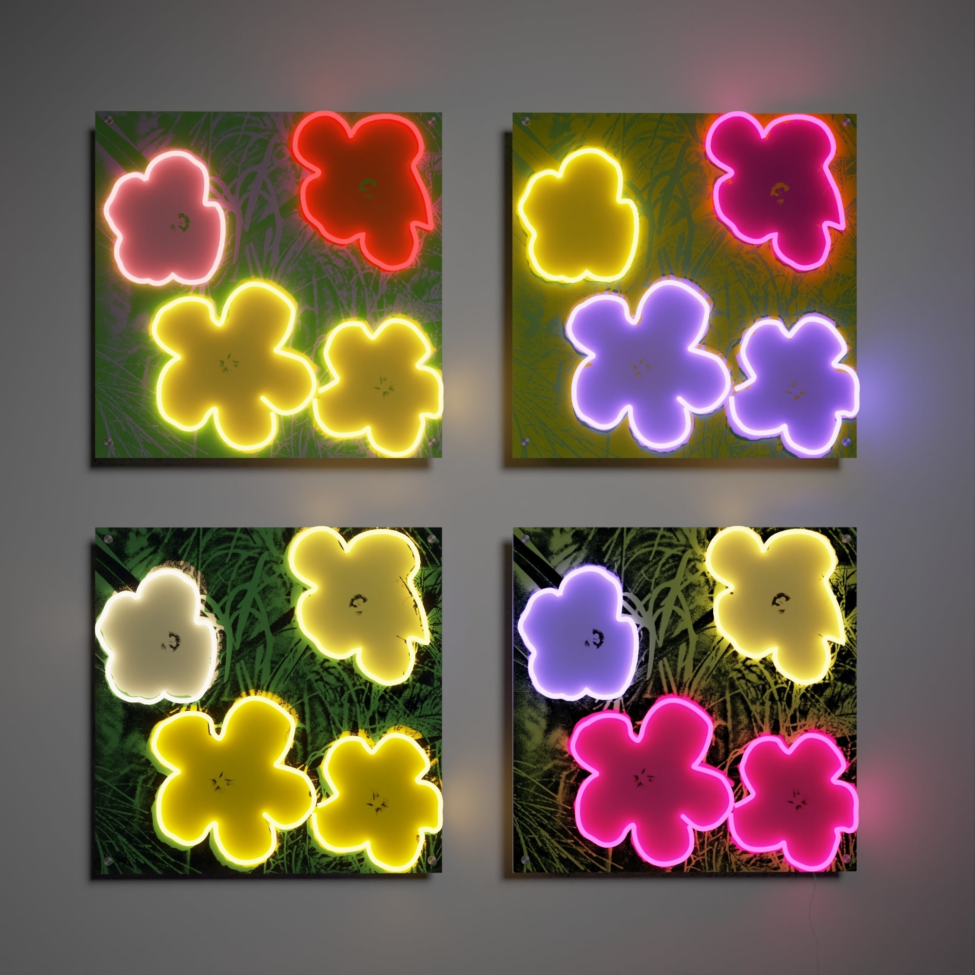 Flowers Deluxe by Andy Warhol - Neon-LED-Zeichen